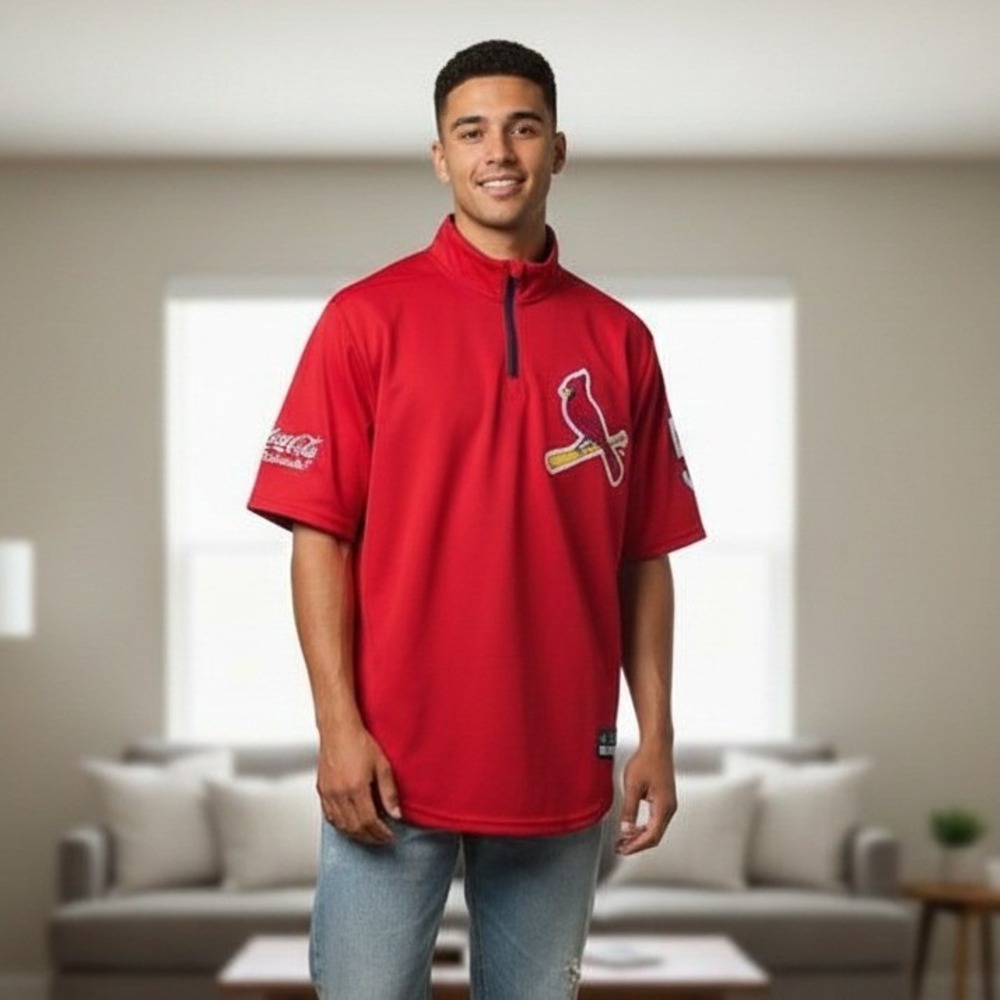 St. Louis Cardinals Coca Cola‎ Schnucks Baseball Red Cage Jacket - Size XL